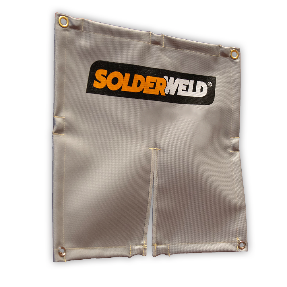 SolderWeld Magnetic Flame Resistant Blanket, With Magnets, Grommets, Slit, For Welding And Soldering Protection