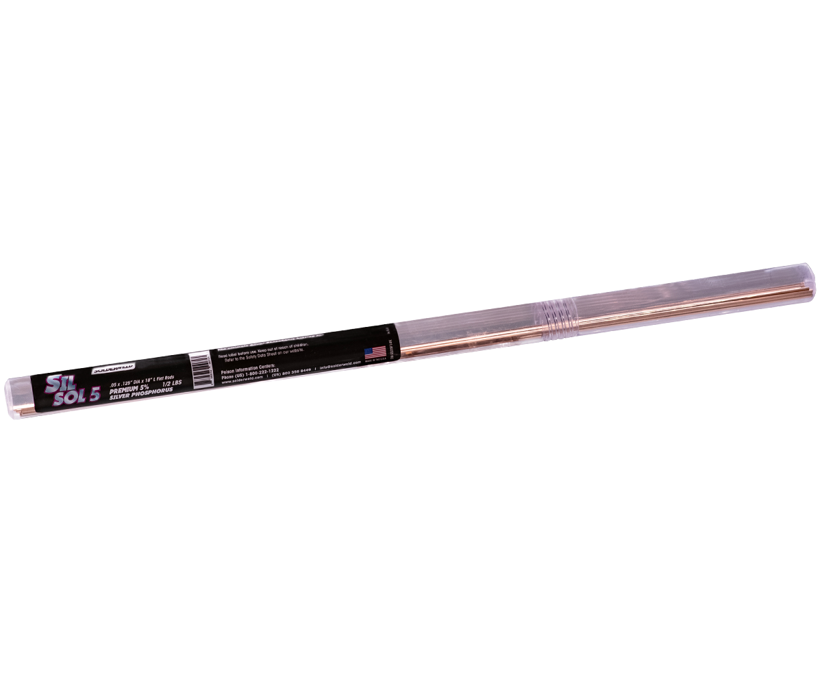 Sil Sol 5 - 5% Sil-Phos Brazing Rods FLAT ( Rods .05" x .125" x 18" Long ) 1 lb*